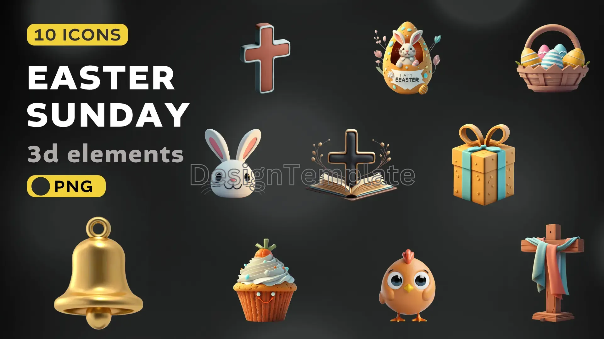 Holiday Hope Second Series Easter Sunday 3D Elements Pack image